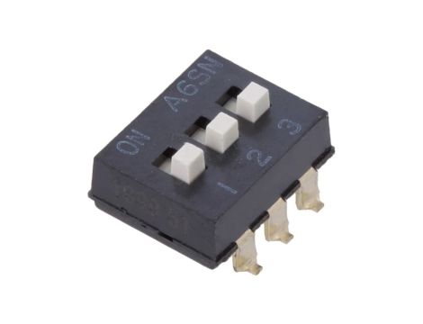 Przełącznik DIP-SWITCH Ilość sekcji 3 ON-OFF 0,025A/24VDC A6SN3104