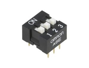 Przełącznik DIP-SWITCH Ilość sekcji 3 ON-OFF 0,025A/24VDC A6E-3104-N