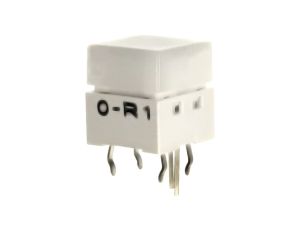 Przełącznik klawiaturowy Poz 2 SPST-NO 0,05A/24VDC biały LED B3W-9000-R1N