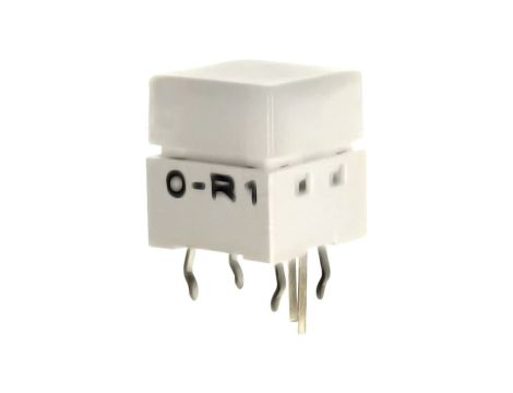 Przełącznik klawiaturowy Poz 2 SPST-NO 0,05A/24VDC biały LED B3W-9000-R1N