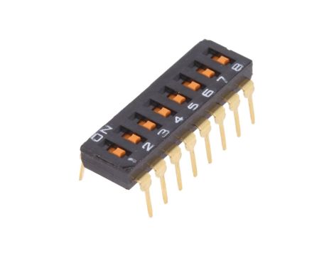 Przełącznik DIP-SWITCH Ilość sekcji 8 ON-OFF 0,025A/24VDC A6T-8101