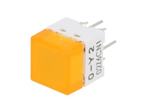 Przełącznik klawiaturowy Poz 2 SPST-NO 0,05A/24VDC żółty LED B3W-9000-Y2Y