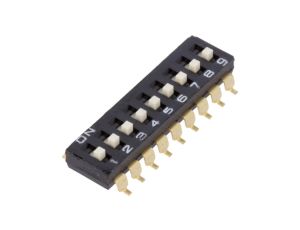 Przełącznik DIP-SWITCH Ilość sekcji 9 ON-OFF 0,025A/24VDC A6S-9104-H