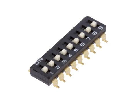 Przełącznik DIP-SWITCH Ilość sekcji 9 ON-OFF 0,025A/24VDC A6S-9104-H