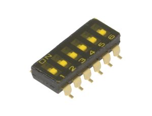 Przełącznik DIP-SWITCH Ilość sekcji 6 ON-OFF 0,025A/24VDC A6S-6102-H