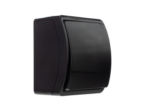 Łącznik pojedynczy uniwersalny natynkowy IP44 czarny Koala 157-05