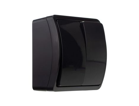 Koala Łącznik świecznikowy n/t hermetyczny podwójny IP44 czarny