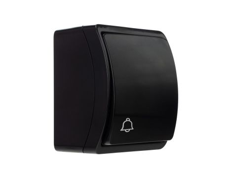 Koala Dzwonek przycisk n/t hermetyczny jednobiegunowy IP44 czarny