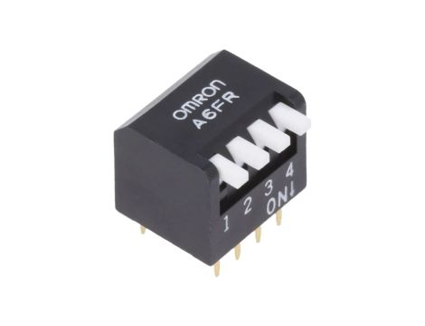 Przełącznik DIP-SWITCH Ilość sekcji 4 ON-OFF 0,025A/24VDC A6FR4104
