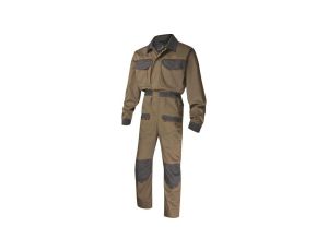 Kombinezon mach 2 corporate zapinany na jeden zamek z poliestru (65) i bawełny (35) 245 g/m? kolor beżowo-szary rozmiar M CORP