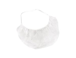 Ochronniki na brodę z włókniny polipropylenowej op. 100 szt. kolor biały rozmiar Uniwersalny CORP PO115