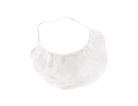 Ochronniki na brodę z włókniny polipropylenowej op. 100 szt. kolor biały rozmiar Uniwersalny CORP PO115