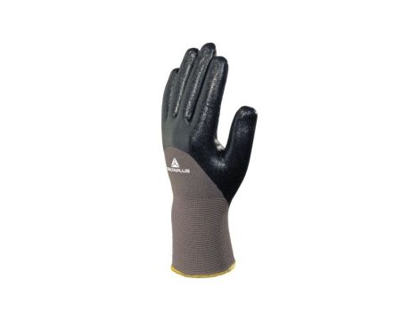 Rękawice dziane z poliamidu (100) dłoń palce i połowa strony grzbietowej powlekane nitrylem ścieg 13 kolor czarny rozmiar 8 MAI