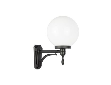 Kinkiet zewnętrzny Kule Classic K 3012/1/K 250 U OP, E27 max 60W, kolor czarny, klosz biały 0438621