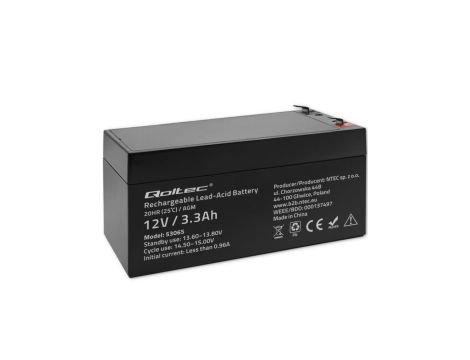 Akumulator VRLA AGM 12V 3.3Ah (żywotność do 10lat)