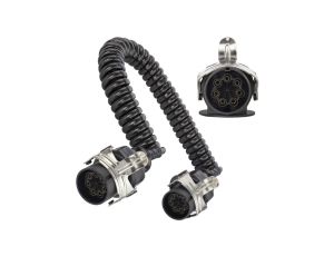 Przewód spiralny QLY-s kabel do naczepy zakończony metalowymi wtykami 7-pin typu N 24V 4m