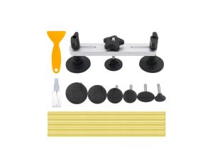 Zestaw do usuwania wgnieceń karoserii 14el ( mostek + adaptery + szpachelka + butelka + klej na ciepło ) KraftiDele