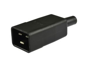 Gniazdo zasilające IEC320 C20 złącze serwerowe, do UPS (męskie) 2P+Z 16A na kabel do 9,5mm
