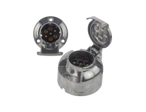 Gniazdo przyczepowe 7-pin 12V metalowe