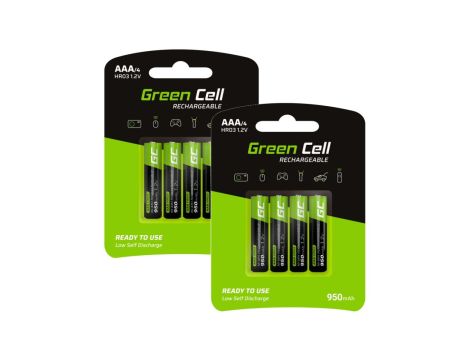 Akumulator Ni-MH R03 AAA 950mAh 1,2V GREEN CELL /8 sztuk/
