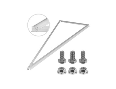 Trójkąt montażowy do paneli PV pionowy kąt 15 stopni + 3 śruby M10x20mm