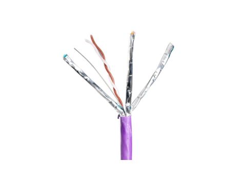 Kabel U/FTP PowerCat 6A 10G, 4 pary, LSZH, Fioletowy CAA-0322L-VL /500m/