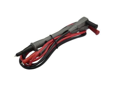 Kable przewody pomiarowe do miernika (wtyk kątowy typu BANAN / Sonda pomiarowa) HQ 2x 1,08m czarny + czerwony