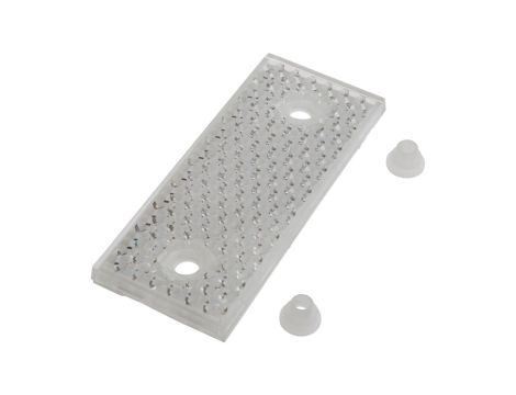 Akcesoria optyczne, odbłyśnik, 6x96x40mm, otwór na śrubę, 2xØ6,5mm, PMMA+PMMA, polaryzowany, AO000016