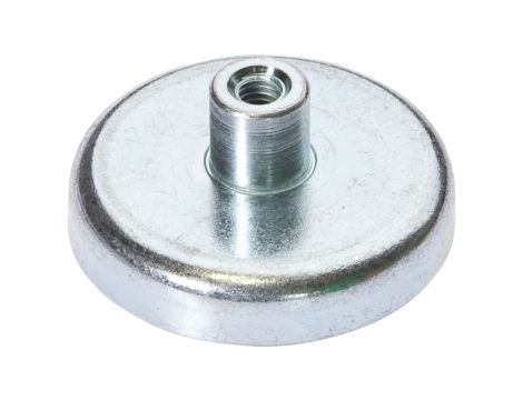 Akcesoria, Magnes, Ø47mm, twardy ferryt, gwint wewnętrzny M6, 200C, stal, AY000128