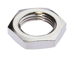 Akcesoria, nakrętka sześciokątna, M12x1, rozmiar klucza 17mm, mosiądz niklowany, AY000025