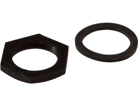 Akcesoria, Nakrętka sześciokątna, M18x1, Rozmiar klucza 24 mm, Plastik, AY000134