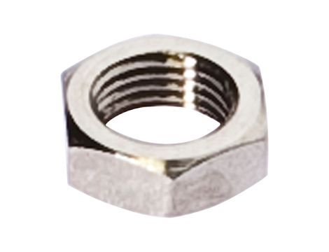 Akcesoria, nakrętka sześciokątna, M5x0,5, rozmiar klucza 7 mm, mosiądz niklowany, AY000023