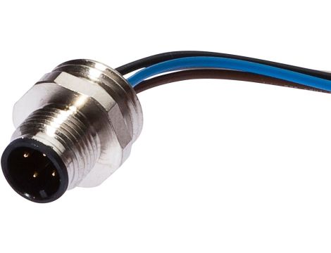 Akcesoria, Wtyczka do zabudowy, kompletna, 250V, M12 4-pinowa, IP67, Złącze śrubowe M16, AV98A672