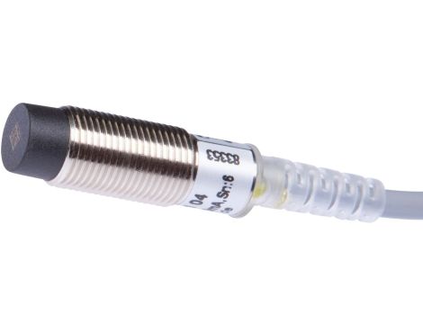 Czujnik indukcyjny, M12x1 dł. 37, Sn: 6, 10-30V DC, NPN NO, kabel 2m PVC, IP67, IN121104