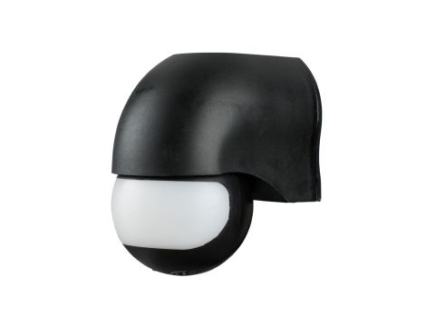 Czujnik ruchu / zmierzchu PIR zewnętrzny LED CZARNY 180stopni 6S-CR3-B