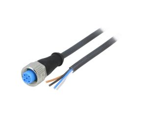 Przewód przyłączeniowy M12 PIN 4 proste 5m wtyk 250VAC 4A YF2A14-050UB3XLEAX