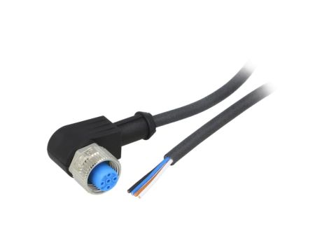 Przewód przyłączeniowy M12 PIN 4 kątowe 5m wtyk 250VAC 4A YG2A14-050UB3XLEAX
