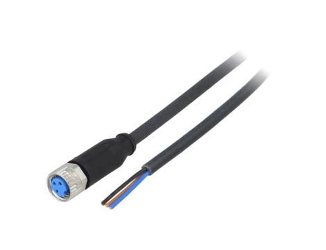 Przewód przyłączeniowy M8 PIN 3 proste 2m wtyk 60VAC 4A IP67 YF8U13-020UA1XLEAX