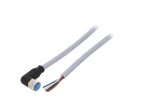 Przewód przyłączeniowy M8 PIN 4 kątowe 5m wtyk 60VAC 4A IP67 YG8U14-050VA3XLEAX