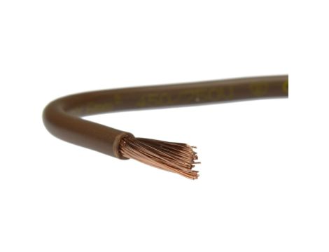 Przewód instalacyjny H05V-K / LgY 0,5 500V brązowy linka giętka Elektrokabel /100m/
