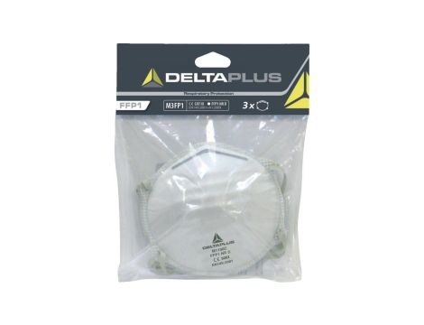 Zestaw 3 półmasek FFP1 M3FP1, kolor: biały, rozmiar: regulowany / M3FP1