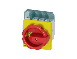 Rozłącznik główny/awaryjny 3P+N 25A 9.5kW AC23A 400V montaż tablicowy pokrętło żółto-czerwone 4 otwory 3LD2103-1TL53