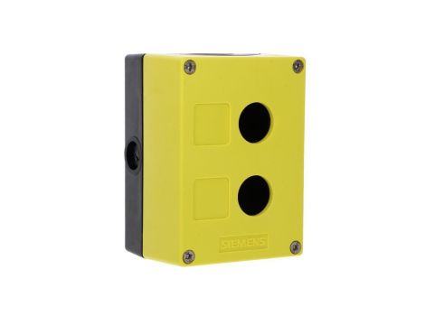 Obudowa sterownicza do aparatów 22mm okrągłych tworzywo żółta 2 punkty sterownicze z tworzywa 3SU1802-0AA00-0AB2