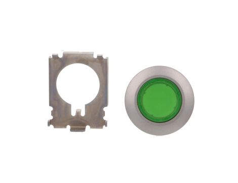 Przycisk podświetlany 30mm metal matowy zielony płaski z samopowrotem SIRIUS ACT 3SU1061-0JB40-0AA0