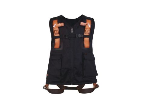 Szelki z czarną kamizelką 2 punkty zaczepowe - 2 klamry regulacyjne boczne kolor czarny rozmiar S/M/L ANTI HAR12GILNOGT