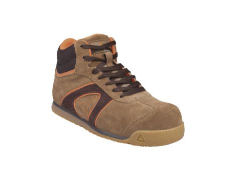 Trzewiki z weluru skórzanego podeszwa z poliuretanu i kauczuku podnosek i wkładka kompozytowe kolor beżowy rozmiar 41 PIED DSTA