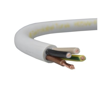 Przewód prądowy H05VV-F / OWY 500V 4x0,75 warsztatowy biały linka Elektrokabel /500m/