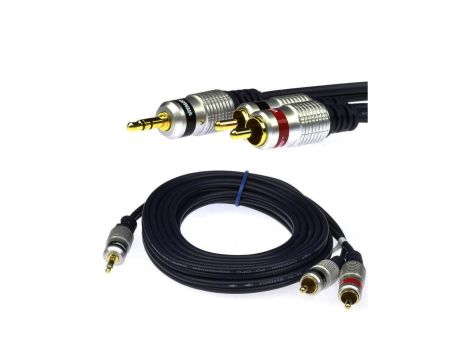 VITALCO JKD10 Kabel Audio AUX mini Jack 3,5mm Stereo (wtyk) / 2x RCA Cinch (wtyk) 15m