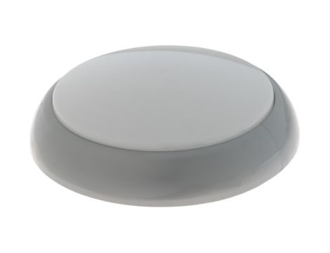 Oprawa KAJKO XL, plafoniera, LED, 19W, 4000K, 1900lm, srebrna-polipropylen, klosz matowy-poliwęglan, IP44, IK10 A2909SR-MP