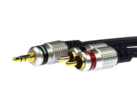 VITALCO JKD10 Kabel Audio AUX mini Jack 3,5mm Stereo (wtyk) / 2x RCA Cinch (wtyk) 3m